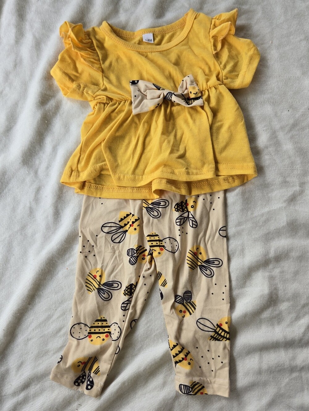 Bee Outfit 2 Piece Yellow 3 To 6 Months